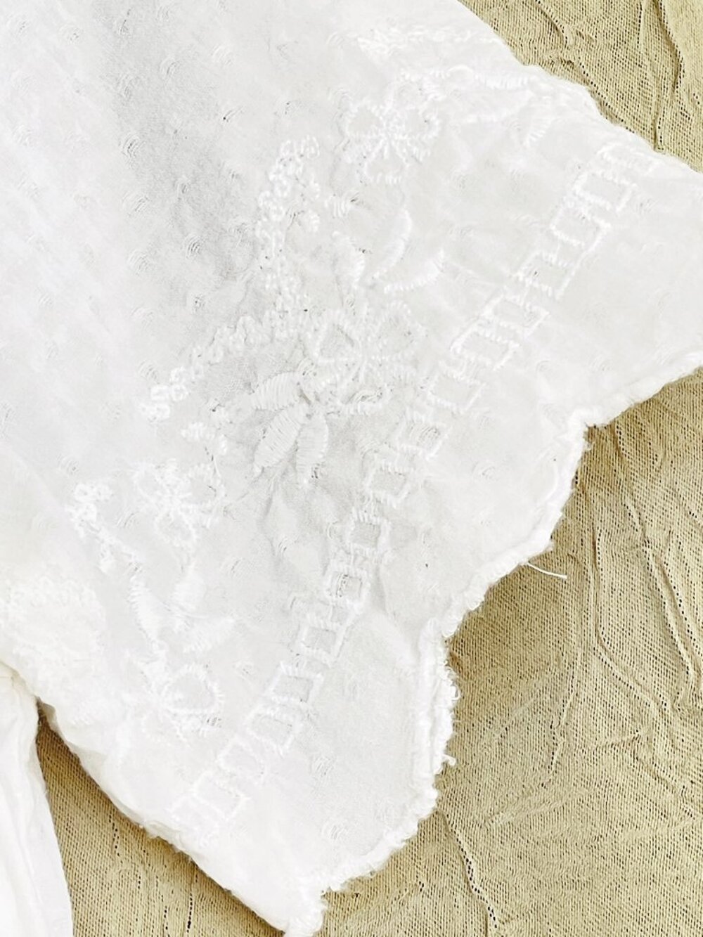 Bob Timberlake Small White Cotton Short Sleeve Lined Embroidered Boho Dress - Picture 5 of 14